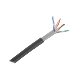 LinkedPRO Bobina de Cable Cat5e para Exterior, 305 Metros, Negro 