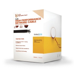 LinkedPRO Bobina de Cable de Red Cat6+, 152 Metros, Azul 