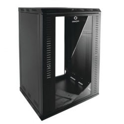 LinkedPRO Gabinete para Pared 19'', 24U, Negro ― Golpe en la zona de la cerradura. 