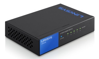 Switch Linksys Gigabit Ethernet LGS105, 5 Puertos 10/100/1000Mbps - No Administrable ― ¡Envío gratis limitado a 10 productos por cliente! 