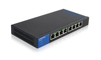 Switch Linksys Gigabit Ethernet LGS108P, 8 Puertos 10/100/1000 Mbps, 8000 Entradas 