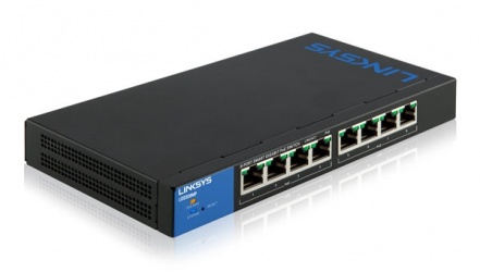 Switch Linksys Gigabit Ethernet LGS308MP-EU, 8 Puertos 10/100/1000Mbps, 16 Gbit/s, 8000 Entradas - Administrable 