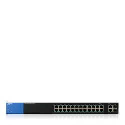 Switch Linksys Gigabit Ethernet LGS326MP Busisness PoE+ Smart, 24 Puertos 10/100/1000 Mbps + 2 Puertos SFP, 52 Gbit/s, 8000 Entradas - Administrable 