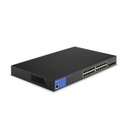 Switch Linksys Gigabit Ethernet LGS328MPC, 24 Puertos PoE+ 10/100/1000Mbps + 4 Puertos 10G SFP+, 128 Gbit/s, 16000 Entradas - Administrable ― ¡Compra más de $1,999 en productos Linksys y participa en el sorteo de un router MX2001! 