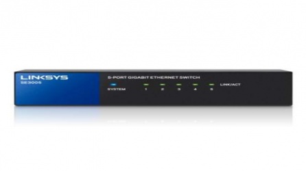 Switch Linksys Gigabit Ethernet SE3005, 5 Puertos - No Administrable 