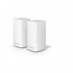 Router Linksys con Sistema de Red Wi-Fi en Malla Doble Banda Velop AC1300x2, 1267 Mbit/s, 2.4/5GHz, 2x RJ-45 - Kit de 2 Piezas 
