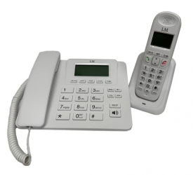 Lm Teléfono Alámbrico con Extensión LM-1572, Altavoz, Blanco 