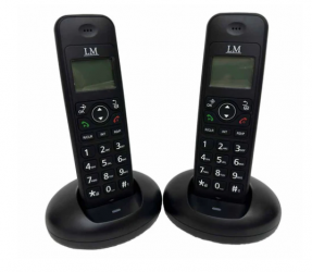 Lm Teléfono Inalámbrico LM-1702-1, 2 Auriculares 