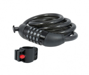 Lock Candado de Cable de Combinación, 120cm, 3 Discos Programables 