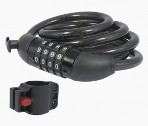 Lock Candado de Cable, 100cm, Cierre por Combinación, Negro 