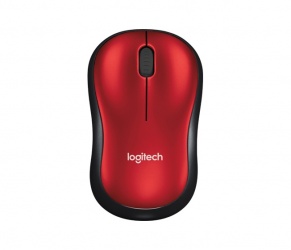 Mouse Logitech Óptico M185, Inalámbrico, USB, 1000DPI, Rojo 