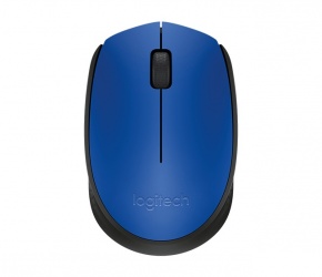 Mouse Ergonómico Logitech Óptico M170, Inalámbrico, USB, 1000DPI, Negro/Azul 