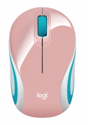 Mini Mouse Logitech Óptico M187, Inalámbrico, USB, 1000DPI Rosa 