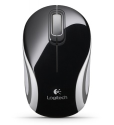 Mini Mouse Logitech Óptico M187, Inalámbrico, USB, 1000DPI, Negro 