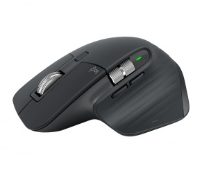 Mouse Ergonómico Logitech Láser MX Master 3, Inalámbrico, Bluetooth, 4000DPI, Negro/Gris 