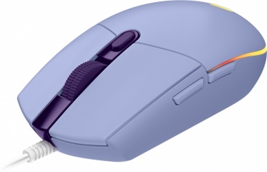 Mouse Gamer Logitech Óptico G203 LightSync, Alámbrico, USB, 8000DPI, Lila 