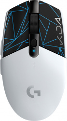 Mouse Gamer Logitech Óptico G305 KDA Edition, Inalámbrico, USB, 12.000DPI, Blanco/Negro 
