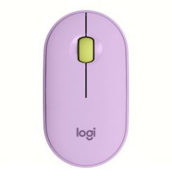 Mouse Logitech Óptico Pebble M350, Inalámbrico, Bluetooth, 1000DPI, Lila 
