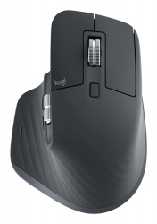 Mouse Ergonómico Logitech MX Master 3S, Inalámbrico, Óptico, 8.000DPI, USB-C, Negro 
