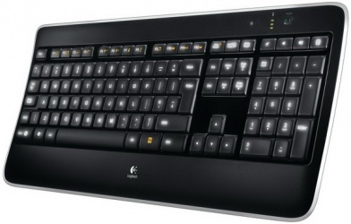 Teclado Logitech K800, Inalámbrico, USB, Negro (Inglés) 