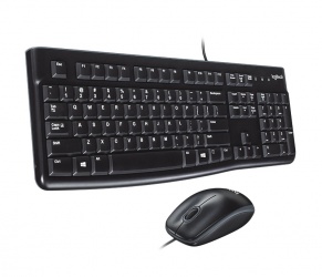 Kit de Teclado y Mouse Logitech MK120, Alámbrico, USB, Negro (Inglés) 