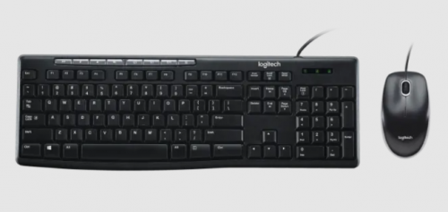Kit de Teclado y Mouse Logitech MK200, USB, Negro (Español) 