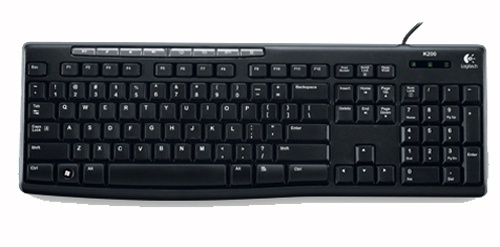 Teclado Logitech Multimedia K200, USB, Negro (Inglés) 