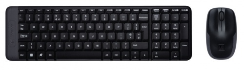 Kit de Teclado y Mouse Logitech MK220, Inalámbrico, Negro (Inglés) 