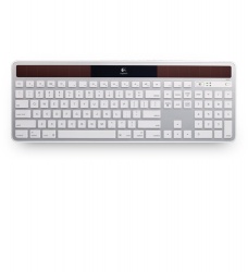 Teclado Logitech K750, Inalámbrico, USB, Plata (Inglés) 