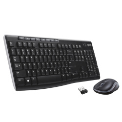 Kit de Teclado y Mouse Logitech MK270, Inalámbrico, USB, Negro (Español) ― Equipo de trabajo recuperado. 
