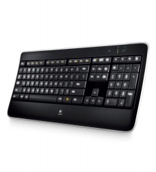 Teclado Logitech K800, Inalámbrico, USB, Negro 