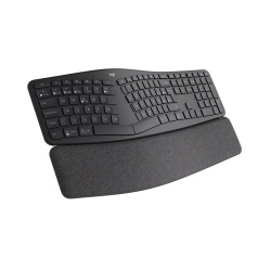 Teclado Logitech Ergo K860, Inalámbrico, RF Wireless/Bluetooth, Negro (Inglés) 