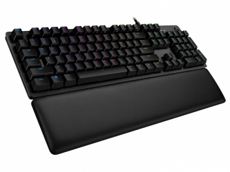 Teclado Gamer Logitech G513 RGB, Teclado Mecánico, GX Brown, Alámbrico, Negro (Inglés) 