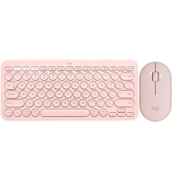 Kit de Teclado y Mouse Logitech K380 + M350, Inalámbrico, Bluetooth, Rosa (Español) 