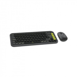 Kit de Teclado y Mouse Logitech POP Icon, Inalámbrico, Bluetooth, Gris, Español 