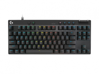 Teclado Gamer Logitech PRO X TKL RAPID LED RGB TKL, Alámbrico, USB, Negro, Inglés 