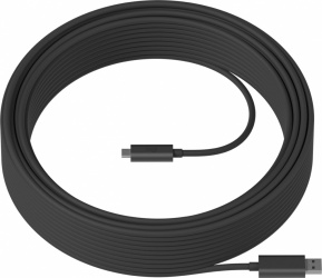 Logitech Cable USB A Macho - USB C Macho, 25 Metros, Negro 