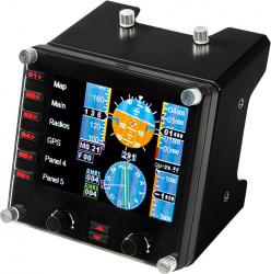 Logitech G Flight Instrument Panel Saitek para PC, Alámbrico, USB, Negro 