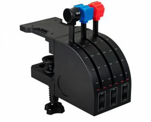 Logitech G Control Saitek PRO Flight Throttle Quadrant para PC, Alámbrico, USB, Negro 