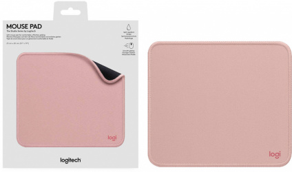 Mousepad Logitech Studio Series, 23 x 20cm, Grosor 2mm, Rosa 