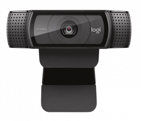 Logitech Webcam HD Pro C920 con Micrófono, Full HD, 1920 x 1080 Pixeles, USB 2.0, Negro ― Equipo de trabajo recuperado 
