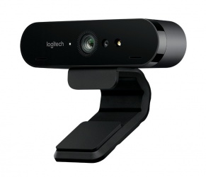 Logitech Webcam con Micrófono BRIO, 4K Ultra HD, 4096 x 2160 Pixeles, USB 3.0, Negro 