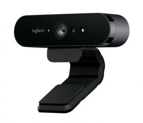 Logitech Webcam con Micrófono BRIO, 4K Ultra HD, 4096 x 2160 Pixeles, USB 3.0, Negro ― Equipo de trabajo recuperado 