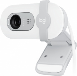 Logitech Webcam Brio 100, 2M, 1920 x 1080 Pixeles, USB-A, Blanco 