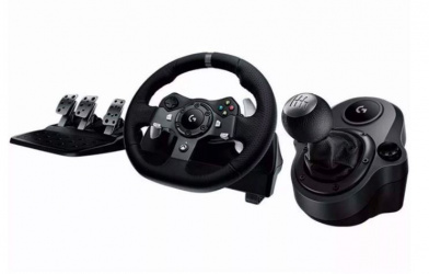Logitech Volante + Pedales + Palanca de Cambios Shifter G920, Xbox One  