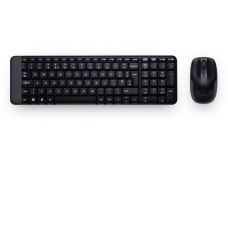 Kit de Teclado y Mouse Logitech MK220, RF Inalámbrico, Negro (Inglés) 
