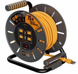 Luceco Extensión OLP751512G4SLU-US, 4 Salidas, 15A, 22 Metros 