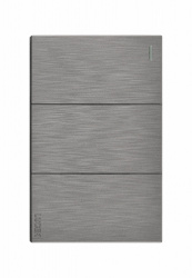 Lucek Placa Plana con Apagador BF03-P, 3 Interruptores 250V, 16A, Gris 