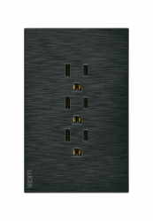 Lucek Tomacorriente BF08-N, 3 Enchufes, 110 - 250V, 15A, Negro 