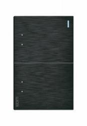 Lucek Placa con Apagador para Escalera BF09-N, 2 Interruptores, 250V, 16A, Negro 